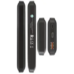 Albesk Recycled Leather 10000mAh PD Powerbank Black Sides